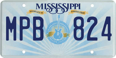 MS license plate MPB824