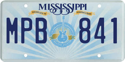 MS license plate MPB841