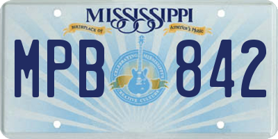 MS license plate MPB842