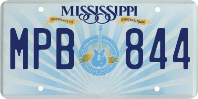 MS license plate MPB844