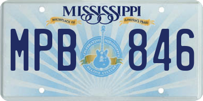 MS license plate MPB846