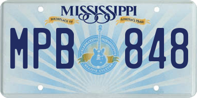 MS license plate MPB848
