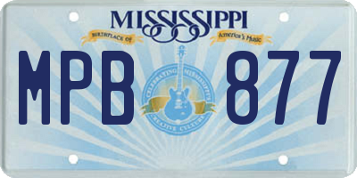 MS license plate MPB877