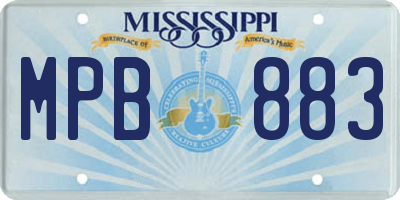 MS license plate MPB883