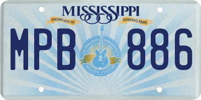 MS license plate MPB886