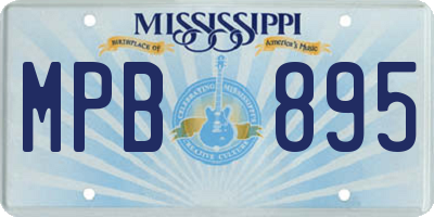 MS license plate MPB895