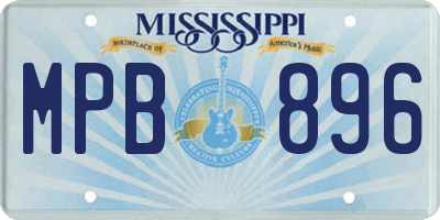 MS license plate MPB896