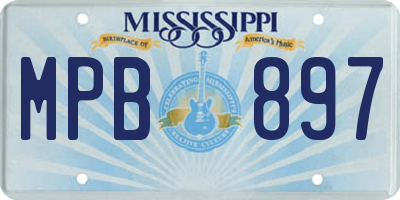 MS license plate MPB897