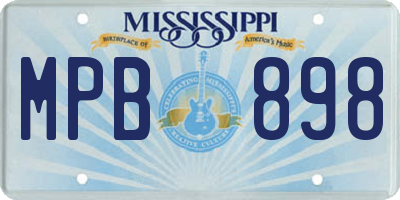 MS license plate MPB898