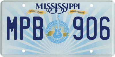 MS license plate MPB906
