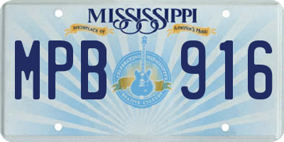 MS license plate MPB916
