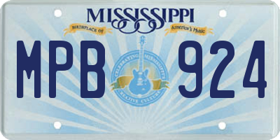 MS license plate MPB924