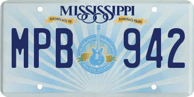 MS license plate MPB942