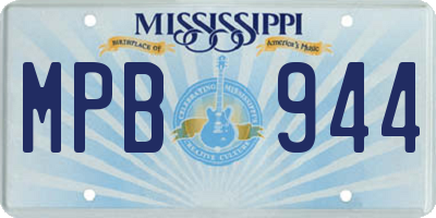 MS license plate MPB944