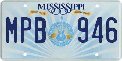 MS license plate MPB946