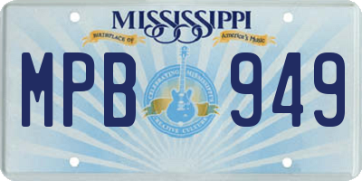 MS license plate MPB949