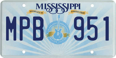 MS license plate MPB951