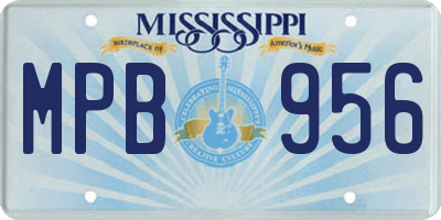 MS license plate MPB956