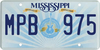 MS license plate MPB975