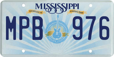 MS license plate MPB976