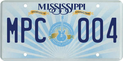 MS license plate MPC004