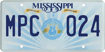 MS license plate MPC024