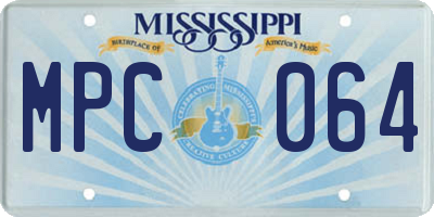 MS license plate MPC064
