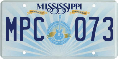MS license plate MPC073