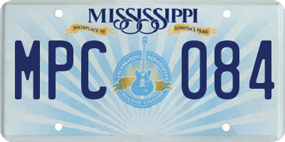 MS license plate MPC084