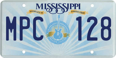 MS license plate MPC128