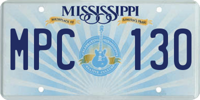 MS license plate MPC130