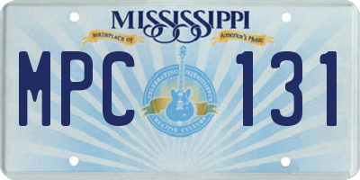 MS license plate MPC131