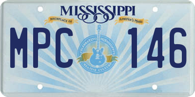 MS license plate MPC146