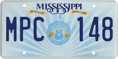 MS license plate MPC148