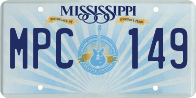 MS license plate MPC149
