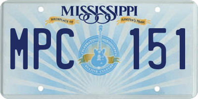MS license plate MPC151