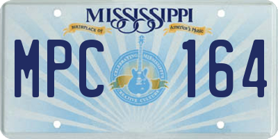 MS license plate MPC164