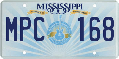 MS license plate MPC168