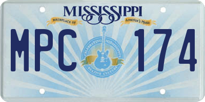 MS license plate MPC174