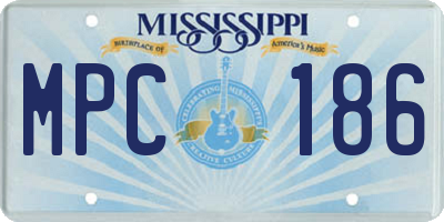 MS license plate MPC186