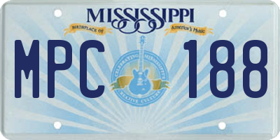 MS license plate MPC188