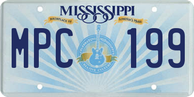 MS license plate MPC199