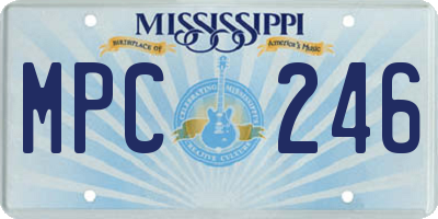 MS license plate MPC246
