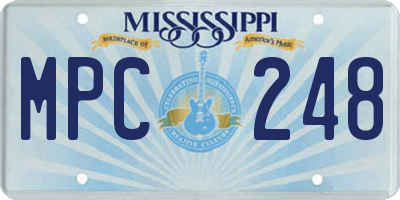 MS license plate MPC248