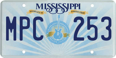 MS license plate MPC253