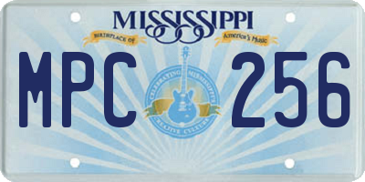 MS license plate MPC256
