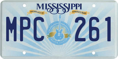 MS license plate MPC261