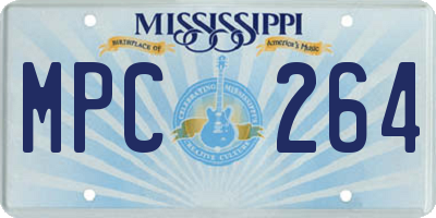 MS license plate MPC264