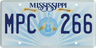 MS license plate MPC266