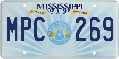MS license plate MPC269